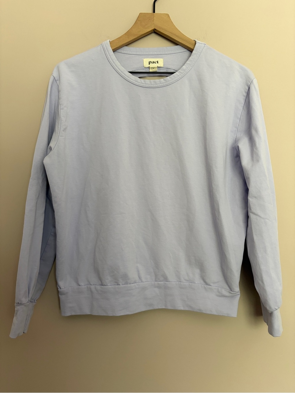 Pact Lilac Cut-Out Keyhole Sweatshirt Small - Picture 1 of 4